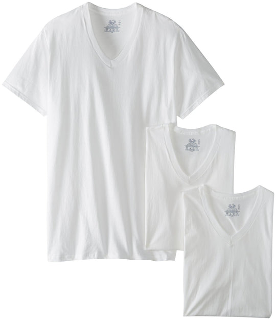 Fruit of the Loom Men`s 3-Pack Tall Size V-Neck T-Shirt