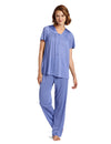 Vanity Fair Colortura Sleepwear Women`s Short-Sleeve Pajama Set