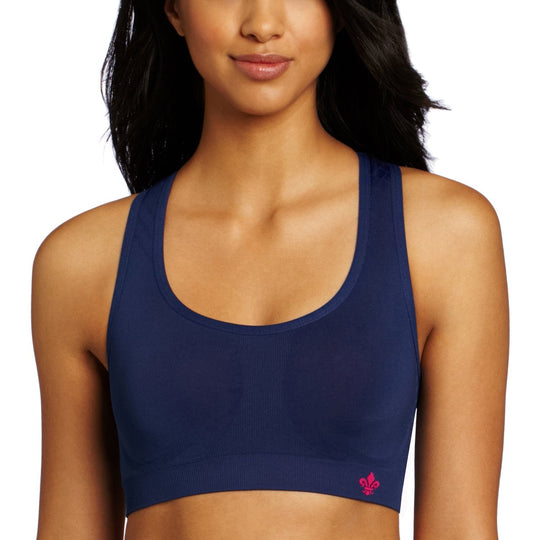 Lily of France Seamless Women`s Reversible Crop Sports Bra