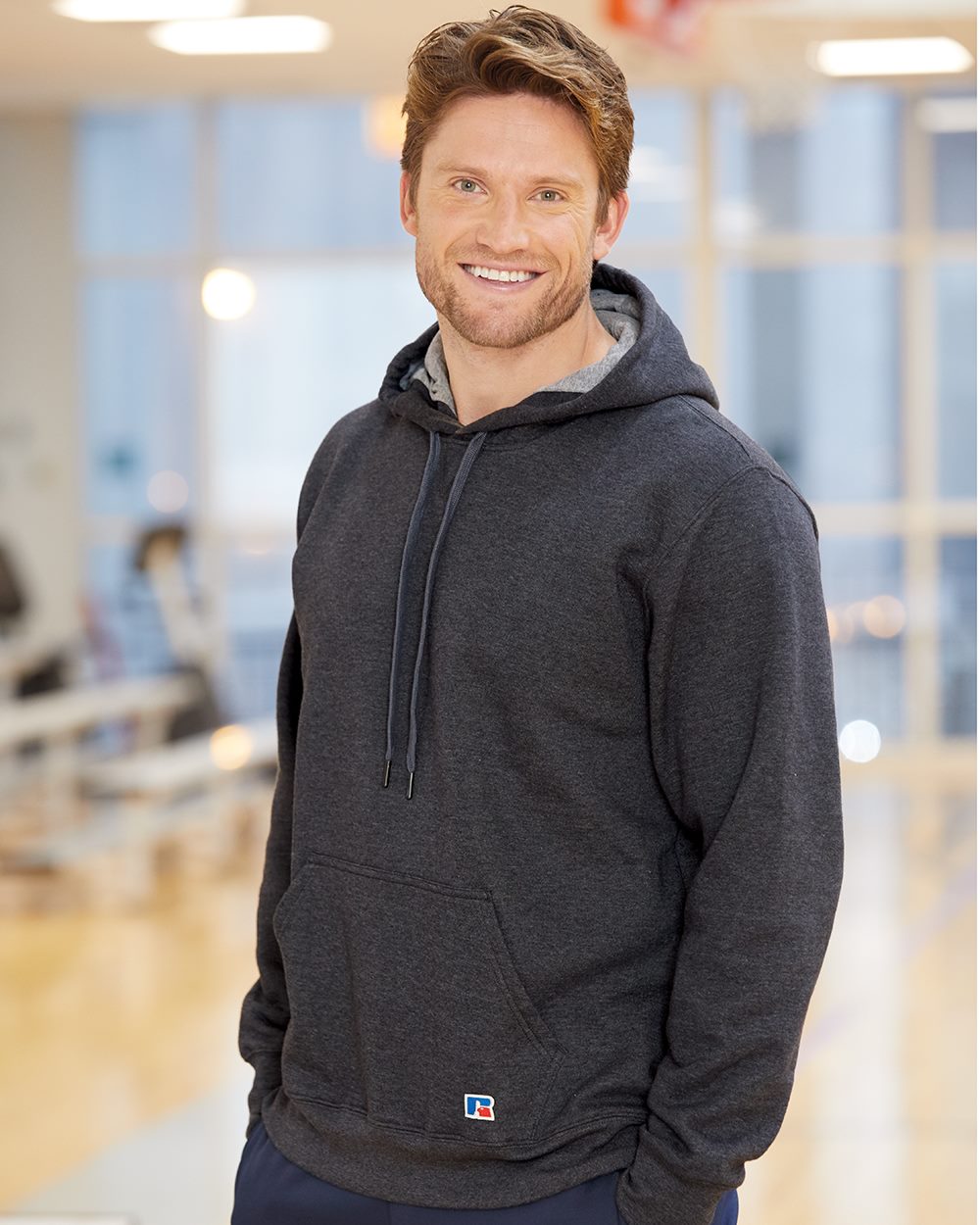 RA-82ONSM Russell Athletic Cotton Rich Fleece Hooded Sweatshirt
