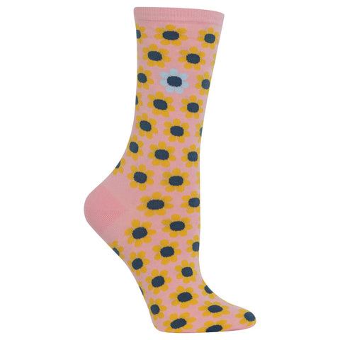 Hot Sox Womens Daisy Crew Socks