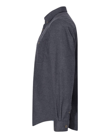 Weatherproof Mens Vintage Brushed Flannel Solid Shirt 198306, XL, Meteorite