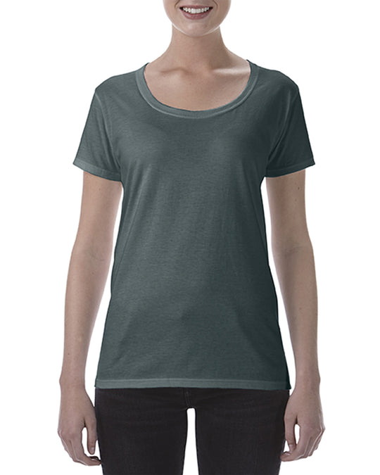 Gildan Ladies Softstyle Deep Scoop T-Shirt, S, Heather Irish Green