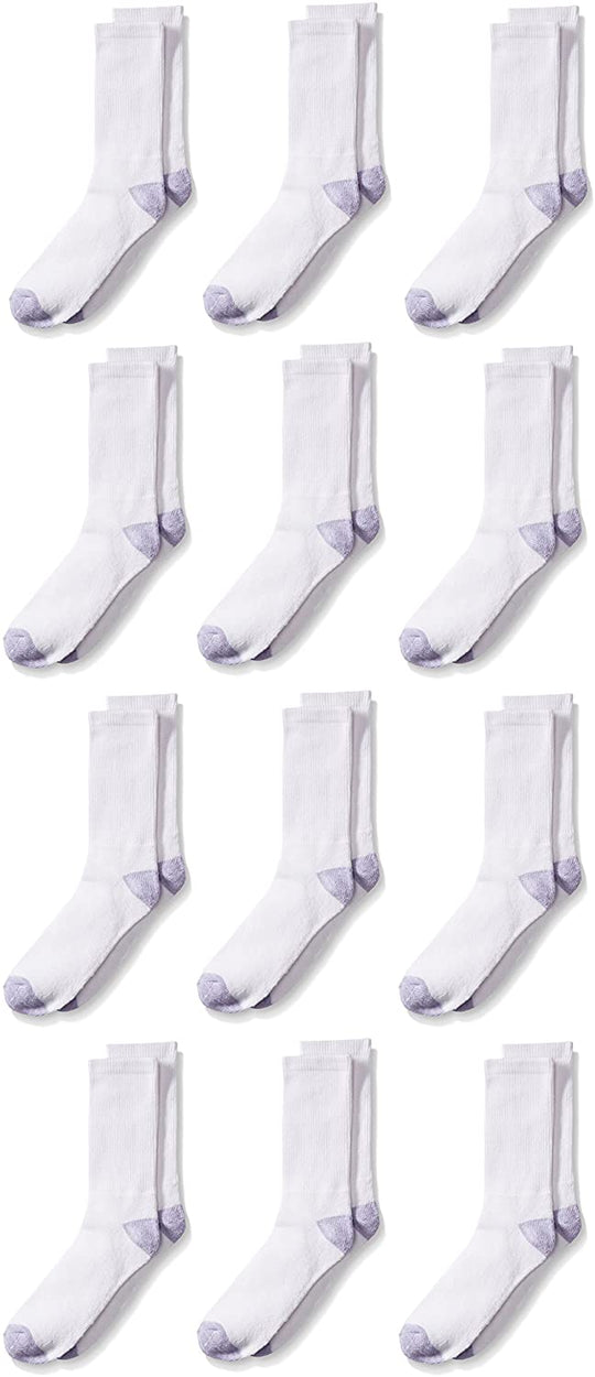 Fruit Of The Loom Girls 12 Pack Crew Socks