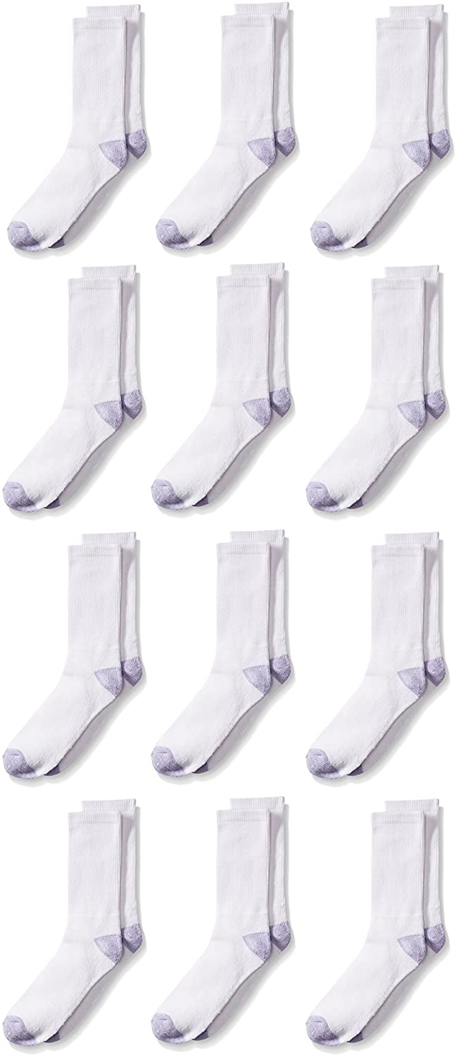 Fruit Of The Loom Girls 12 Pack Crew Socks