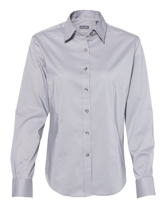 Van Heusen Womens Stretch Spread Collar, XL, White