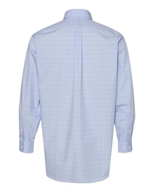 Van Heusen Mens Blue Suitings Non-Iron Patterned Shirt, XL, Royal Blue