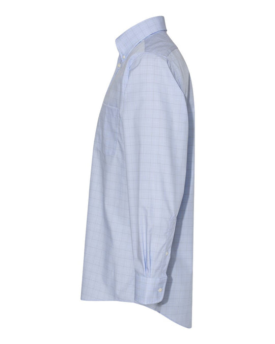 Van Heusen Mens Blue Suitings Non-Iron Patterned Shirt, XL, Royal Blue