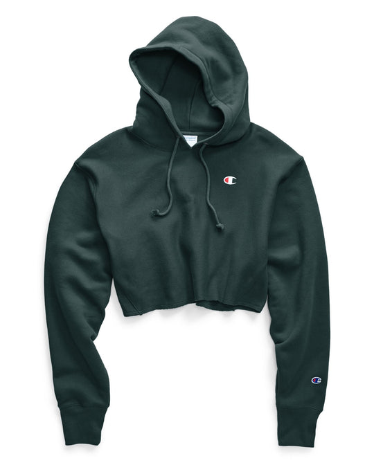 Champion Life Womens Reverse Weave Cropped Cut Off Pullover Hoodie