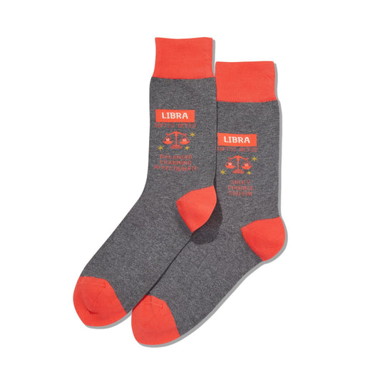 Hot Sox Mens Libra Zodiac Crew Socks