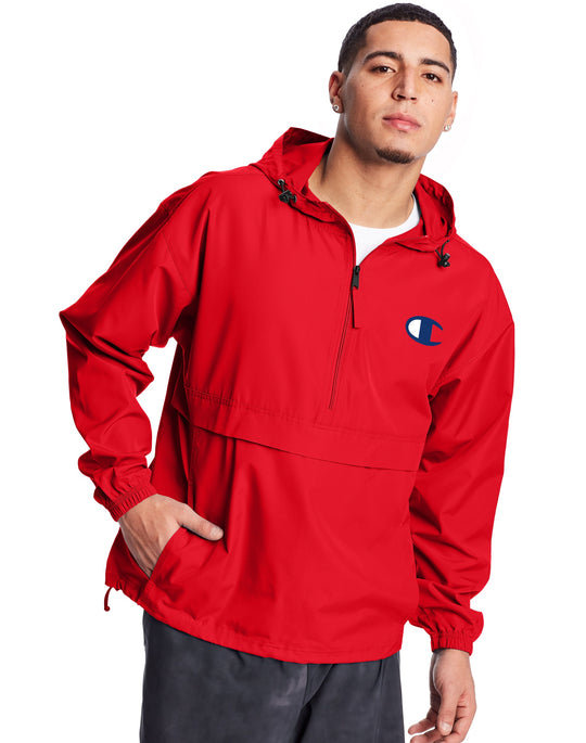 Champion Mens Stadium Packable Jacket, L, Black