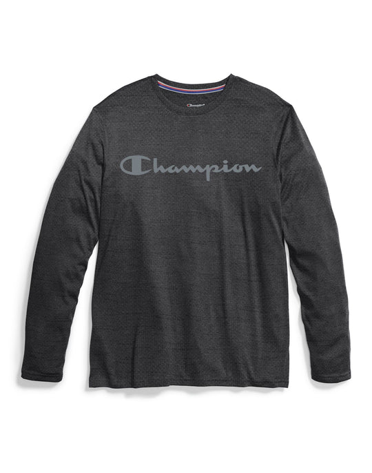 Champion Mens C Vapor Heather Long Sleeve Tee