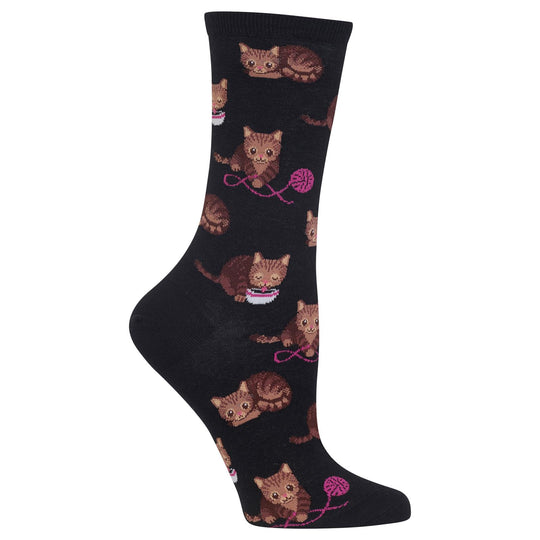 Hot Sox Womens Cat and Yarn Socks
