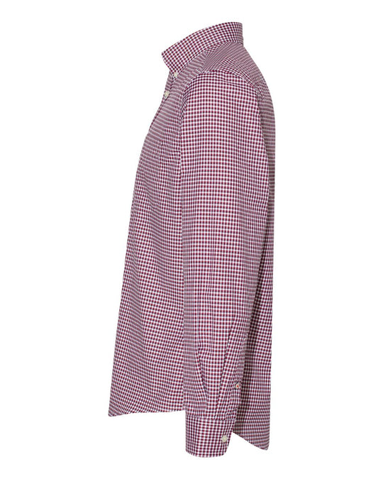 Tommy Hilfiger Mens 100s Two Ply Gingham Shirt 13H1863, XL, Red/Navy