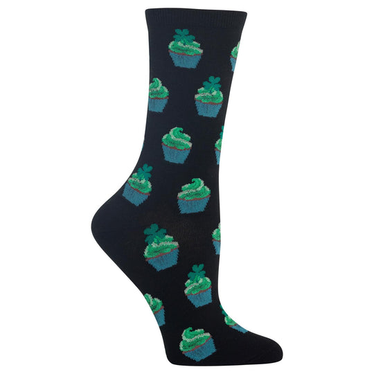 Hot Sox Womens Irish Cupcakes Crew Socks