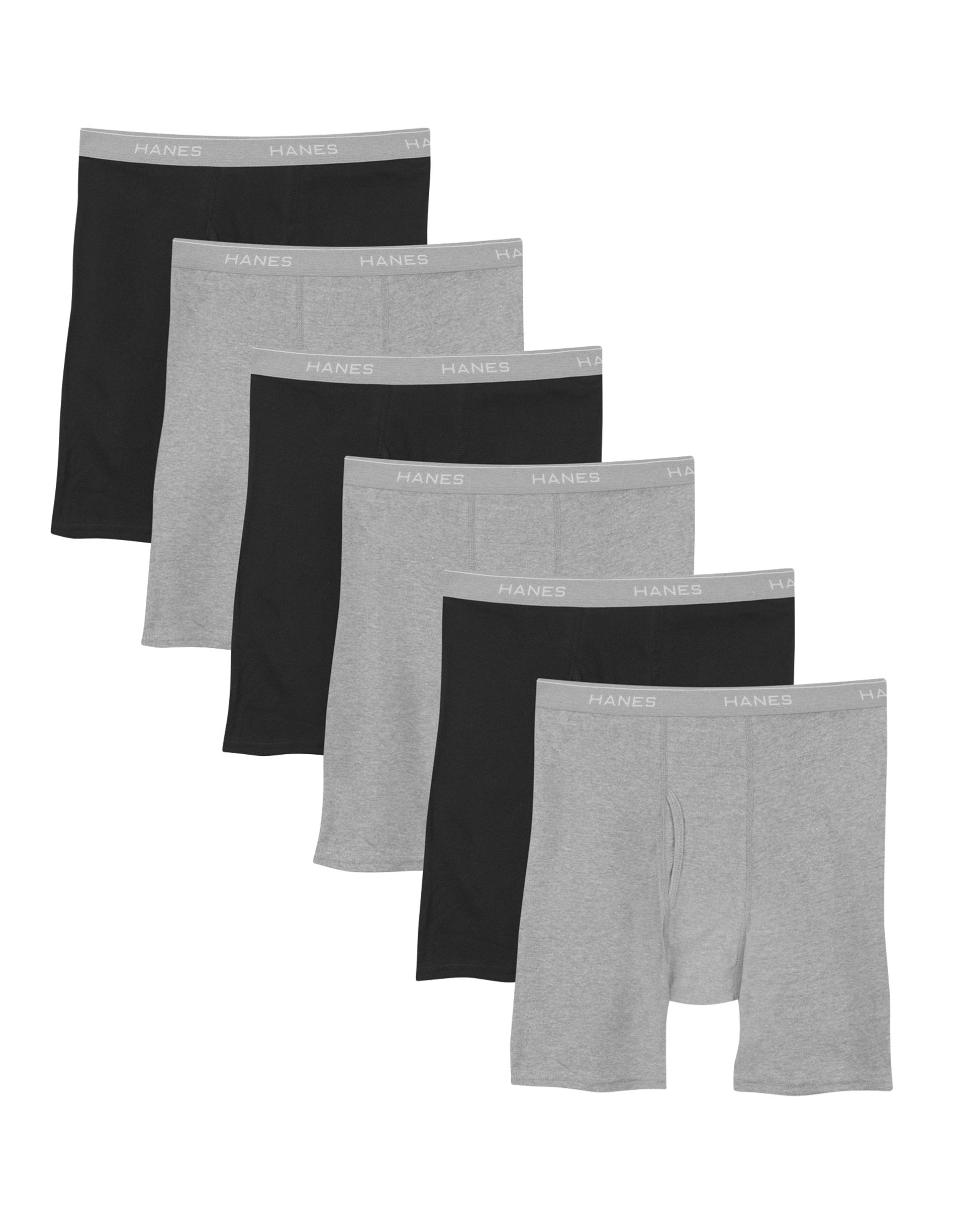 Hanes Men's TAGLESS Boxer Briefs Assorted Colors 4-Pack