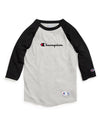 Champion Kids Baseball Tee, L, Black/White