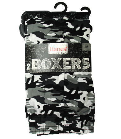 Hanes Classics Young Mens Printed Woven Boxers
