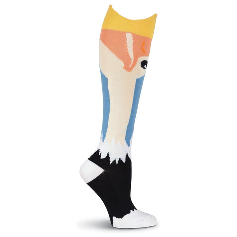 K. Bell Womens Wide Mouth Ostrich Knee High Socks