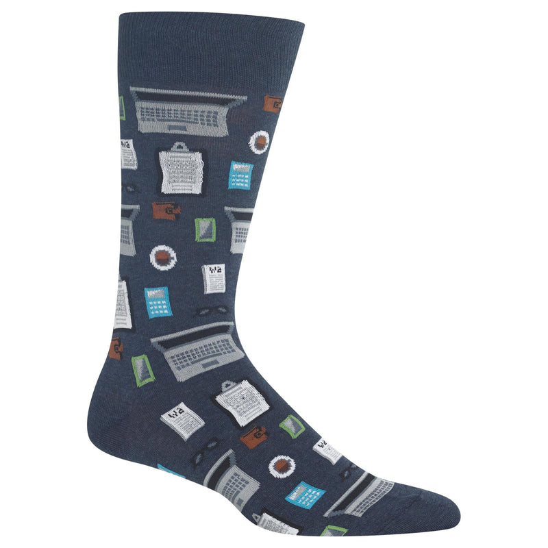 Hot Sox Mens Accountant Crew Socks