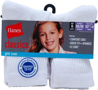 Hanes Girl's Classics Crew