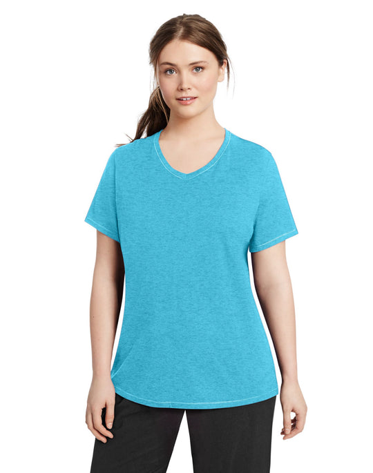 Champion Women`s Vapor Plus Jersey V-Neck Tee