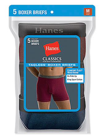 76925A - Hanes Men's Classics Boxer Briefs With Comfort Flex Waistband 5- Pack