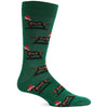 Hot Sox Mens Christmas Santa Dog Crew Socks