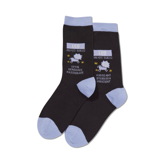 Hot Sox Womens Leo Zodiac Crew Socks