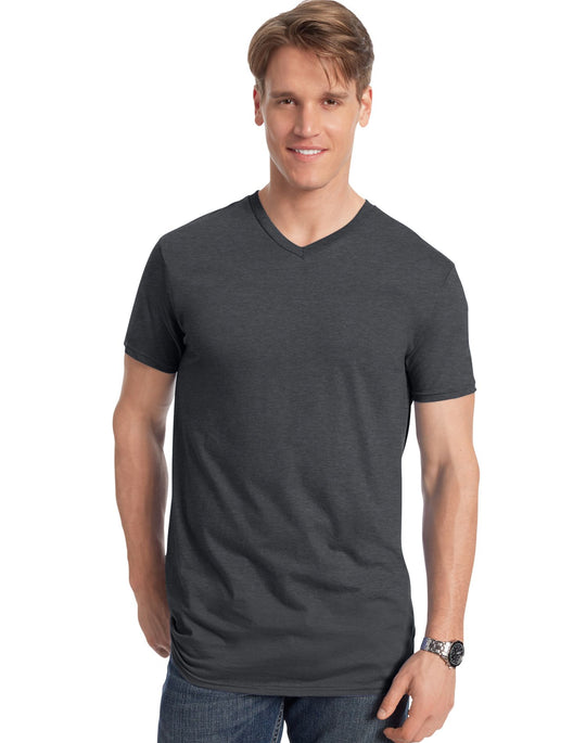 Hanes Men`s Nano-T V-Neck T-Shirt