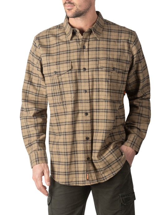 Walls Mens Long Sleeve Heavy Weight Brushed Flannel Shirt