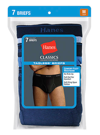 7764B7 - Hanes Classics Men's TAGLESS No Ride Up Briefs with Comfort Flex  Waistband 7-Pack