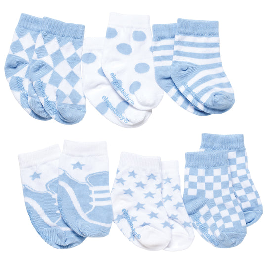 Elegant Baby Unisex 6-Pack Baby Socks
