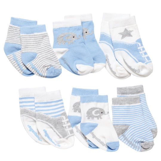 Elegant Baby Unisex 6-Pack Baby Socks