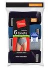 Hanes Men's TAGLESS Mid-Length Briefs with ComfortSoft Waistband 6-Pack
