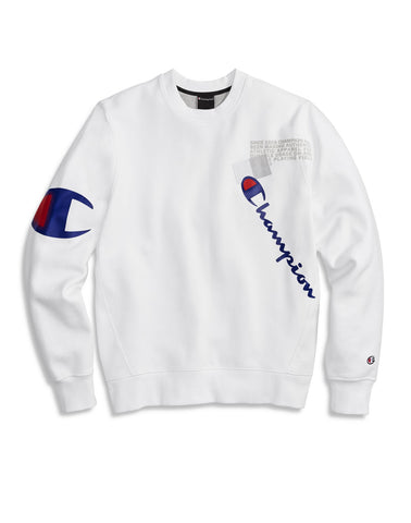 Champion Mens Super Fleece 2.0 Behind The Label Crew