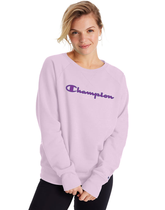 Champion Womens Powerblend Fleece Boyfriend Crew