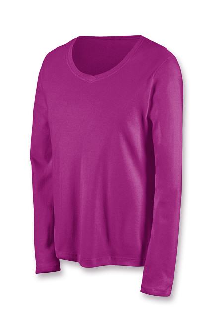 Champion Favorite Long-Sleeve Mini-Ribbed Cotton Women's T Shirt