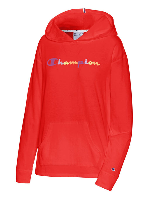 Champion Womens Heavyweight Jersey Pullover Hoodie