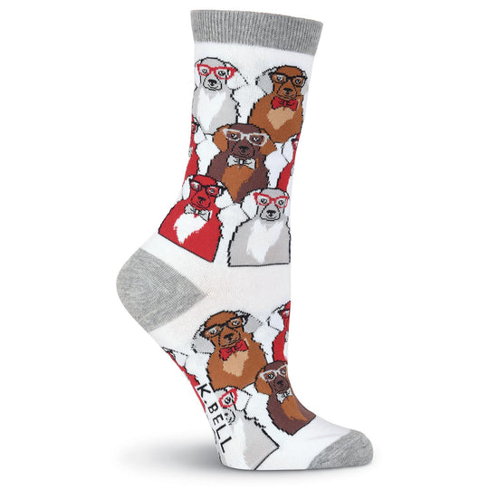 K. Bell Womens Smarty Dogs Crew Socks