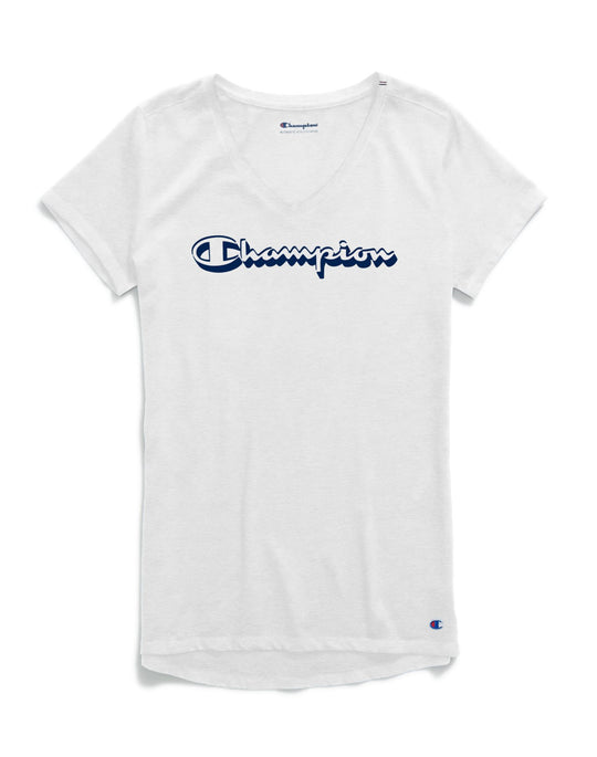 Champion Womens Authentic Wash V-Neck Tee