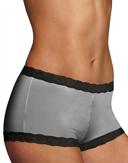 Maidenform Women`s Microfiber and Lace Boyshort