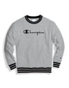Champion Life Mens Reverse Weave Yarn Dye Rib Trim Crew