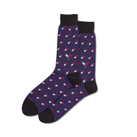 Hot Sox Mens Pills Crew Socks
