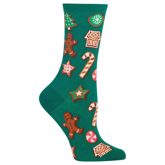 Hot Sox Womens Christmas Cookies Crew Socks