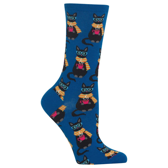 Hot Sox Womens Coffee Cat Socks