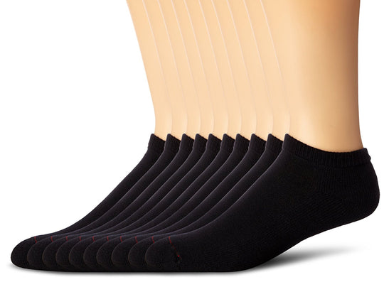 Hanes Mens Ultimate Cushion Low Cut Socks 10-Pack