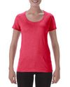 Gildan Ladies Softstyle Deep Scoop T-Shirt, S, Heather Irish Green