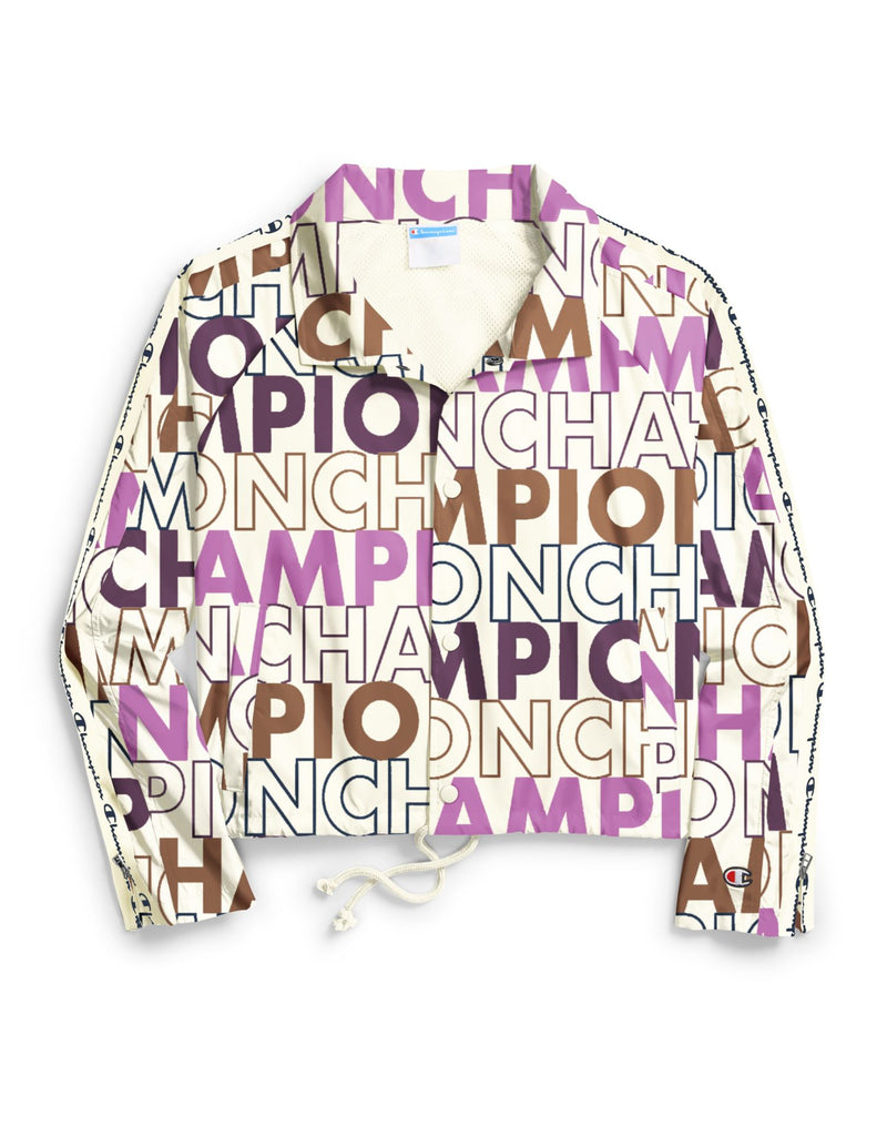 Champion Life Womens Zipper Tape Cropped Coaches Jacket