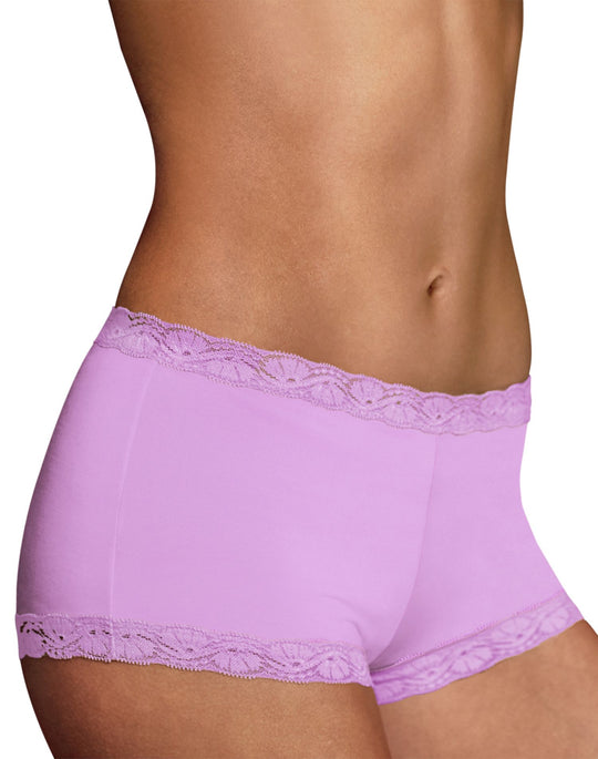 Maidenform Women`s Microfiber and Lace Boyshort